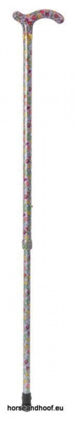 Classic Canes Chelsea Height-Adjustable Aluminium Cane - Lilac Floral