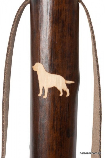 Classic Canes Chestnut Hiking Staff With Labrador Carved Motif