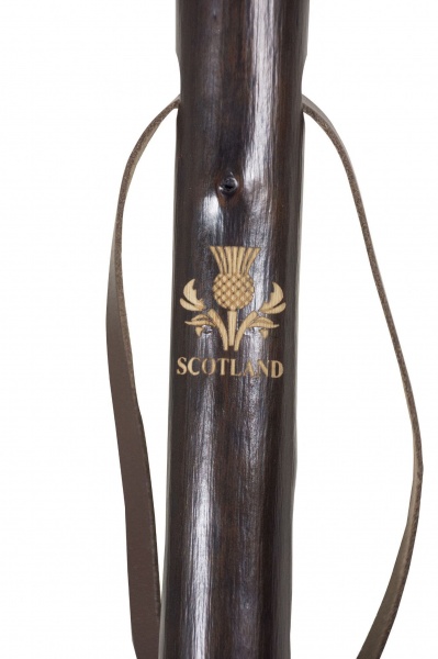 Classic Canes Chestnut Hiking Staff With Scotland Motif