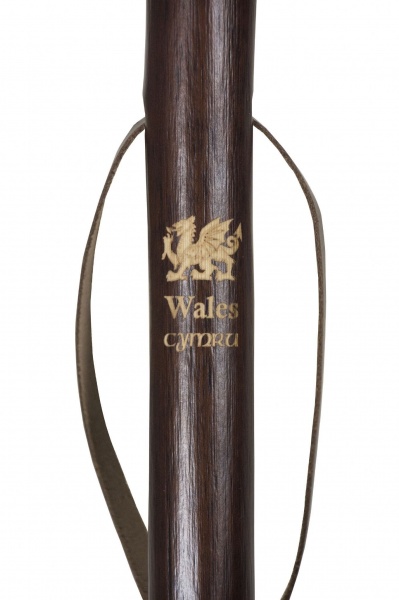 Classic Canes Chestnut Hiking Staff With Wales/Cymru Motif