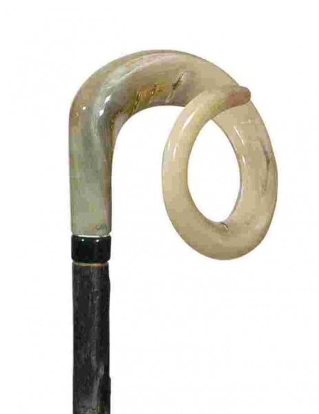 Classic Canes Curly Rams Horn and Blackthorn Crook