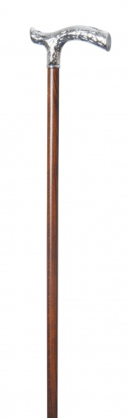 Classic Canes Gents embossed crutch cane, brown shaft