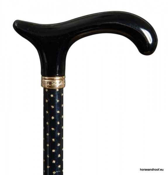 Classic Canes Glitterati Adjustable Derby Stick - Black