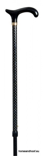 Classic Canes Glitterati Adjustable Derby Stick - Black
