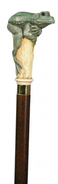 Classic Canes Hand Painted Frog Walking Stick