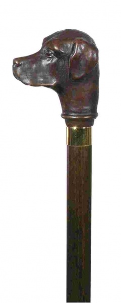 Classic Canes Mahogony Effect Labrador Retriever Head Walking Stick