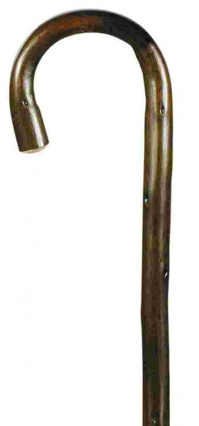 Classic Canes - Plain Brown Chestnut Crook Handle Stick - Ladies