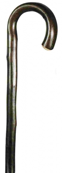 Classic Canes - Plain Brown Chestnut Crook Handle Stick - Stout
