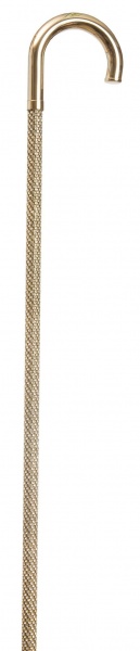 Classic Canes polished brass crook cane with Swarovski Elements shaft