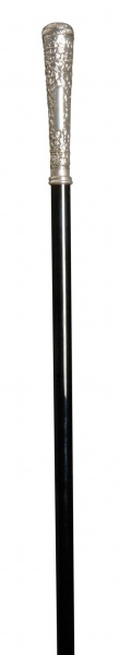 Classic Canes Promenade formal cane, R925 silver, black hardwood shaft