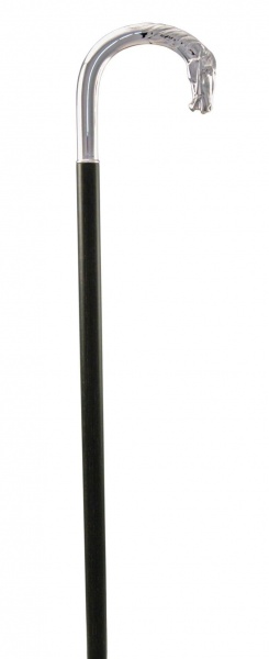 Classic Canes Silver - Plated Horsehead Crook Formal Cane