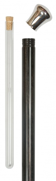 Classic Canes tippling cane, silver plated cap, staminawood shaft