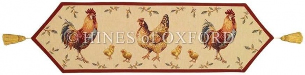 Country Hens - Fine Tapestry Table Runner