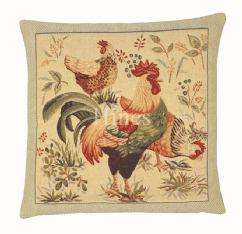 Country Hens I - Fine Tapestry Cushion