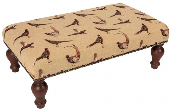 Country Pheasants - Fine Woven Tapestry Stool