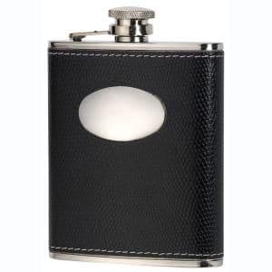 David Nickerson Crocodile Leather Hip Flask