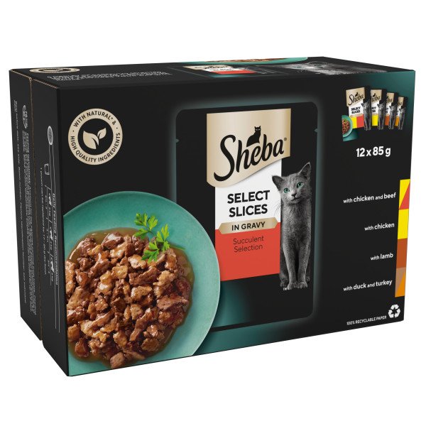 Sheba Select Slices in Gravy Succulent Collection 4 x 12 x 85g
