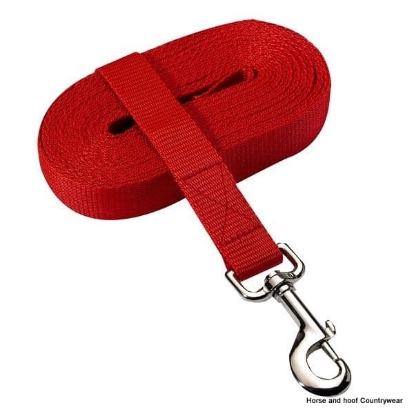 Elico Nylon Lunge Reins - Red