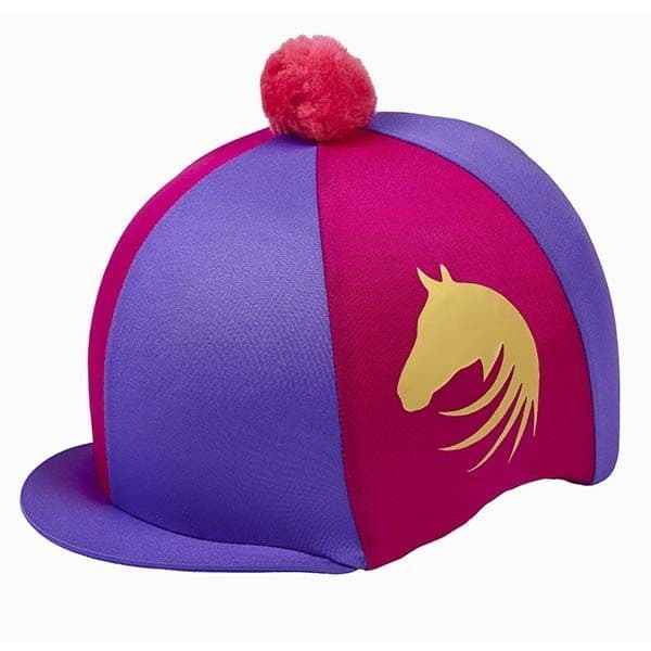 Other Toque en Lycra pour Bombe d'équitation Noir/Rouge Taille Unique