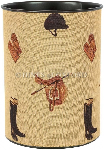 Equestrain Beige - Fine Woven Tapestry Waste Bin