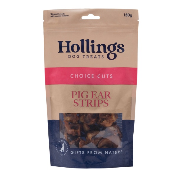 Hollings Pigs Ear Strips 8 x 150g