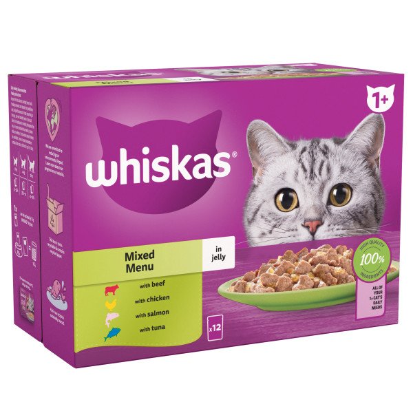 Whiskas Adult 1+ Mixed Menu in Jelly 4 x 12 x 85g