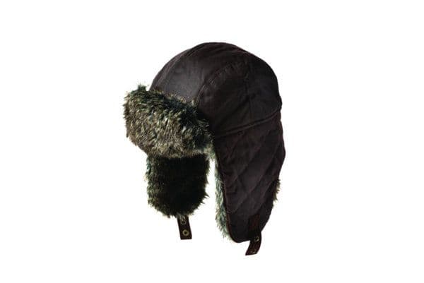 Failsworth Waxed Cotton Fur Trapper Hat - Brown