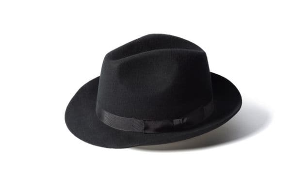 Failsworth Wool Felt Trilby Chester Hat - Black