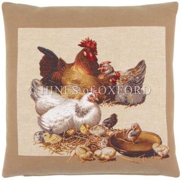Farmyard Chicks I - Fine Tapestry Cushion