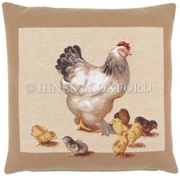 Farmyard Chicks II - Fine Tapestry Cushion