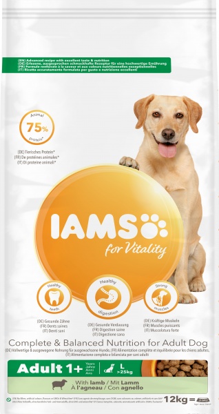 Iams Dog Adult Vitality Large Breed Lamb 12kg