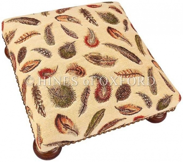 Feathers - Fine Woven Tapestry Footstool