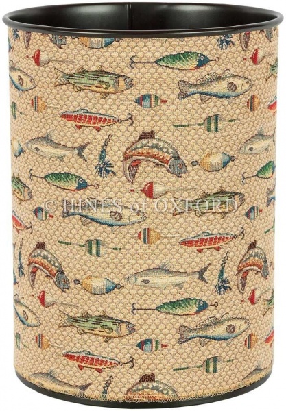 Fishes - Fine Woven Tapestry Waste Bin