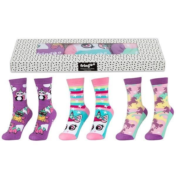 Fringoo Socks Box Set - Unicorn theme