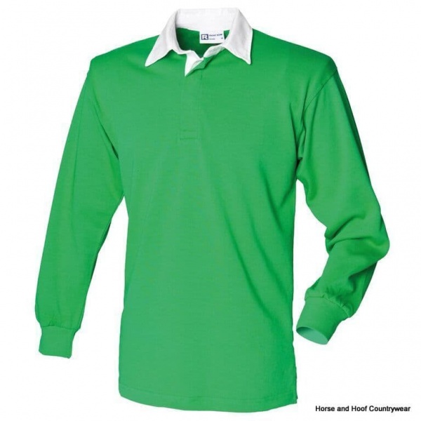 Front Row & Co Long Sleeve Plain Rugby Shirt