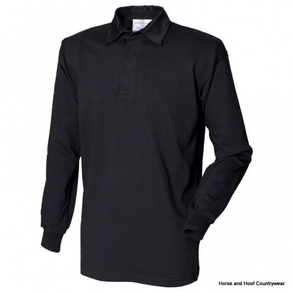 Front Row & Co Long Sleeve Plain Rugby Shirt