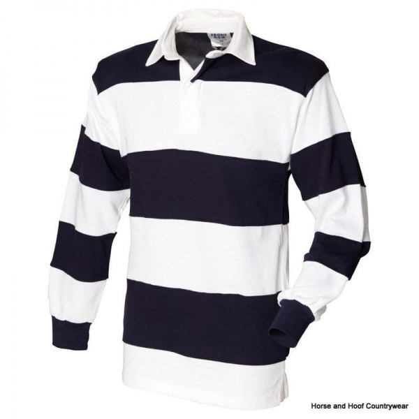 Front Row & Co Sewn Stripe Long Sleeve Rugby Shirt