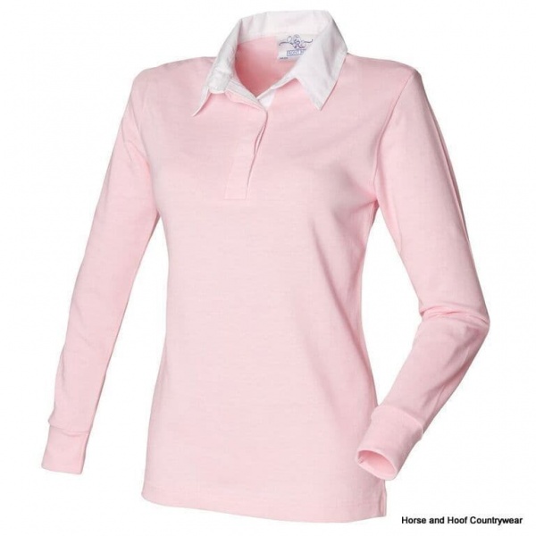 Front Row & Co Women's Long Sleeve Plain Rugby Shirt