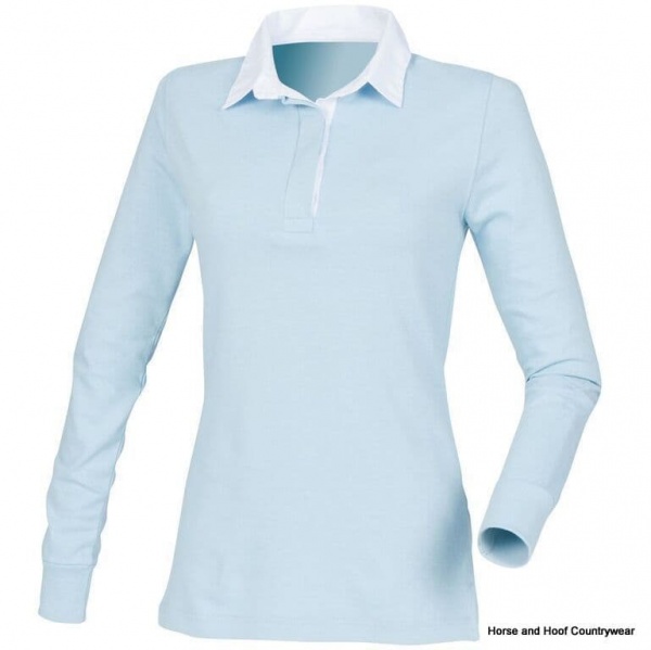 Front Row & Co Women's Long Sleeve Plain Rugby Shirt