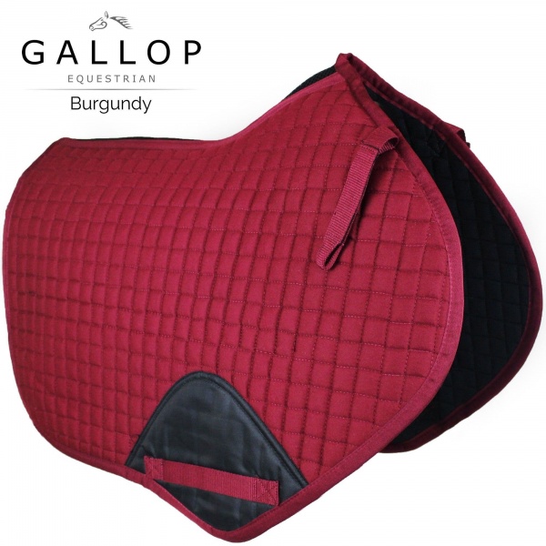 Gallop Prestige Close Contact/GP Quilted Saddle Pad - Burgundy