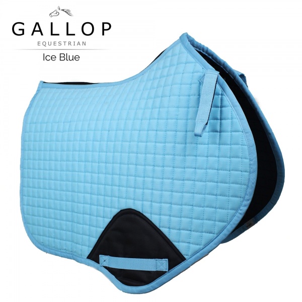 Gallop Prestige Close Contact/GP Quilted Saddle Pad - Ice Blue