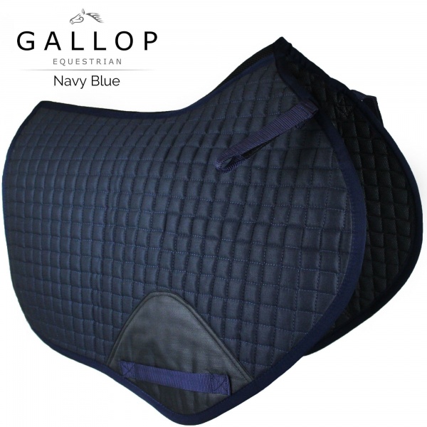 Gallop Prestige Close Contact/GP Quilted Saddle Pad - Navy Blue