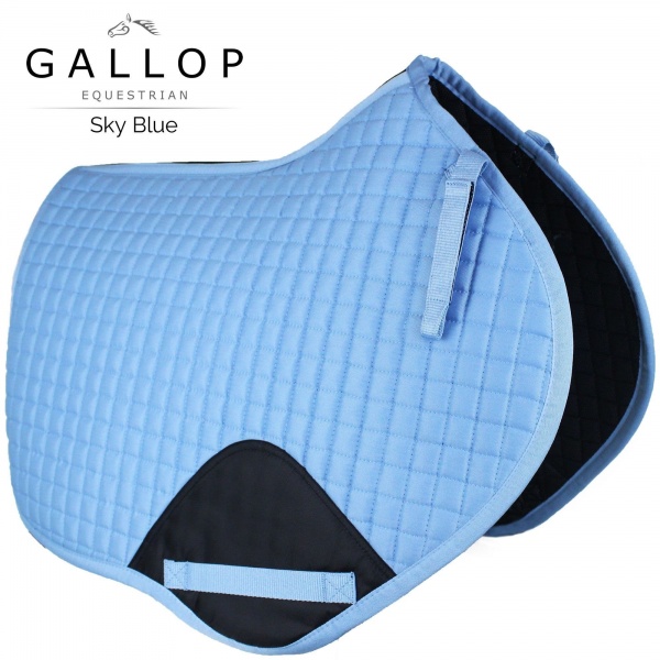 Gallop Prestige Close Contact/GP Quilted Saddle Pad - Sky Blue