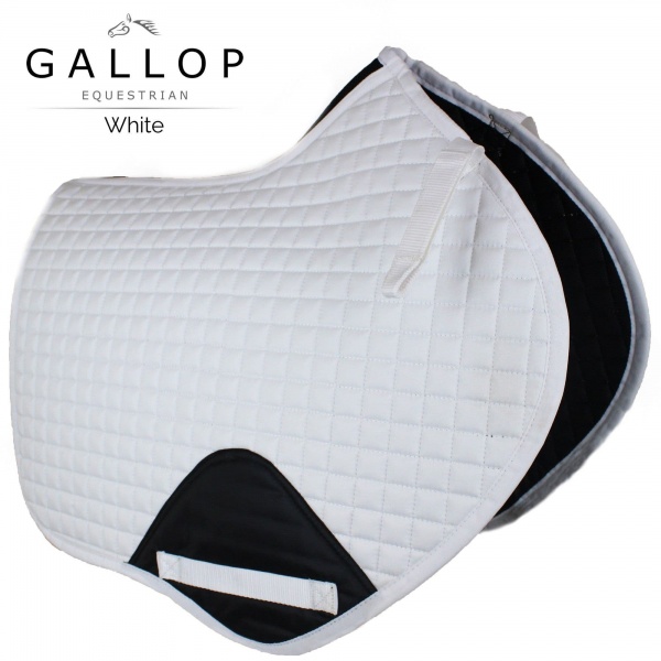 Gallop Prestige Close Contact/GP Quilted Saddle Pad - White