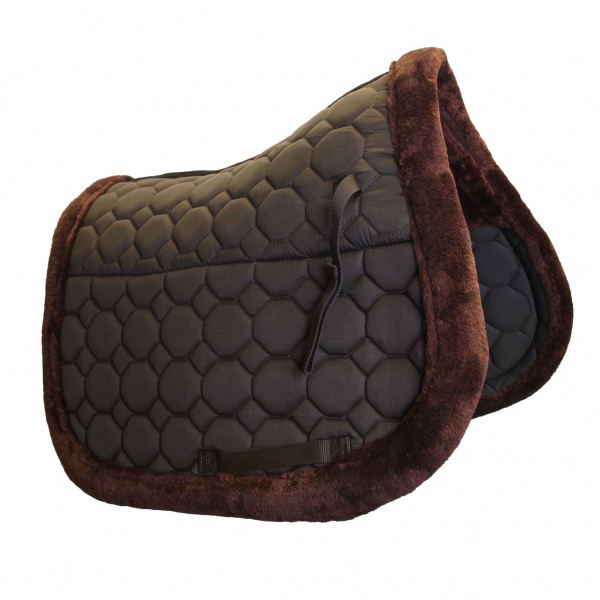 Gallop Prestige Fully Lined Saddle Pad - Brown