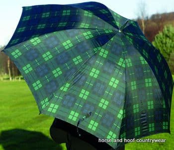 Golf Umbrella - Green Tartan