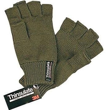 Green Bisley Thinsulate Fingerless Gloves