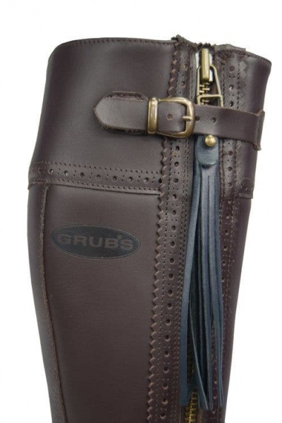 Grubs Alston Leather Country Boot - Mahogany