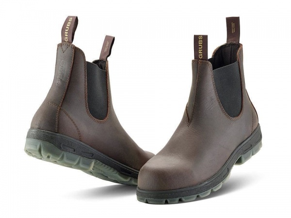 Grubs Fury Safety Boots - Mahogany