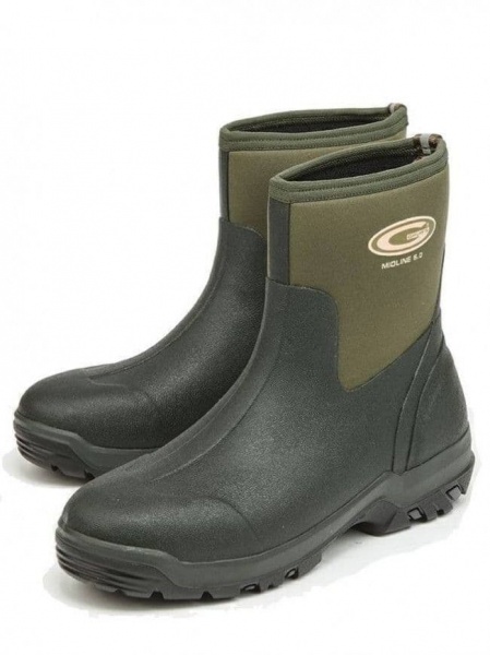 Grubs Midline 5.0 Half Height Wellington Boots - Moss Green